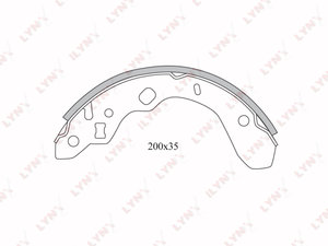 Изображение 1, BS5104 Колодки тормозные MAZDA 323 (98-04) задние барабанные (4шт.) LYNX