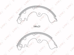 Изображение 1, BS7510 Колодки тормозные TOYOTA Paseo задние барабанные (4шт.) LYNX
