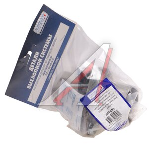 Изображение 4, 60FGP3 Фланец трубы глушителя d=60мм (прокладка, комплект крепежа, патрубки) треугольный TRANSMASTER