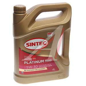 Изображение 1, 600158 Масло моторное Platinum 7000 A5/B5 5W30 синт.4л SINTEC