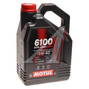 Изображение 2, 113896 Масло моторное MOTUL 6100 SYN-CLEAN 5W40 п/синт.4л