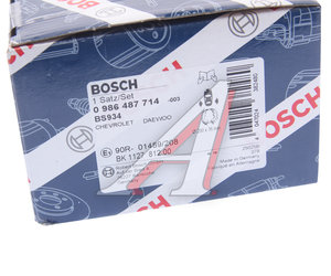 Изображение 5, 0986487714 Колодки тормозные CHEVROLET Aveo (03-) задние барабанные (4шт.) BOSCH