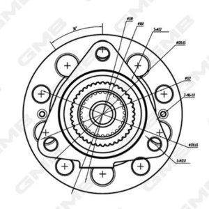 Изображение 6, GH34900A Ступица SSANGYONG Kyron (13-), Rexton (13-) (AWD) передняя GMB