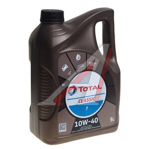 Изображение 1, 213691 Масло моторное CLASSIC 7 10W40 п/синт.5л (Уценка:срок) TOTAL