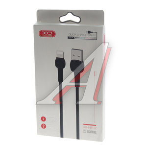 Изображение 2, NB132 black Кабель iPhone (5-) 2A 1м черный XO