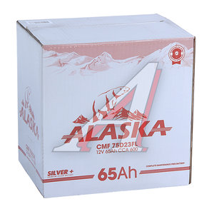 Изображение 3, 6СТ65 75D23FL Аккумулятор ALASKA CMF silver+ 65А/ч обратная полярность нижнее крепление