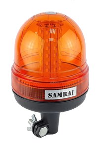 Изображение 1, 01G Маяк импульсный 12/24V (60 светодиодов) 3 режима кронштейн DIN желтый SAMRAI