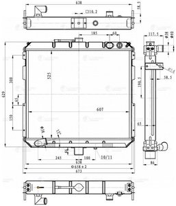 Изображение 9, LRC03104b Радиатор ГАЗ-3310 Валдай алюминевый LUZAR