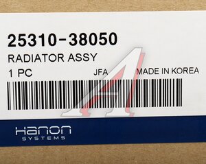 Изображение 5, 25310-38050 Радиатор HYUNDAI Sonata 5 АКПП HCC (HANON)