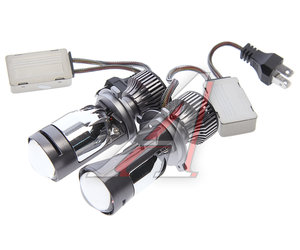 Изображение 1, ML-H4-40 Лампа светодиодная 12V H4 P43t с линзой (2шт.) OPTIMA