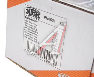 Изображение 4, PN0551 Колодки тормозные RENAULT Duster (10-), Megane (10-) передние (4шт.) NIBK