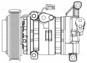 Изображение 4, LCAC2540 Компрессор MAZDA 3 (02-09) кондиционера LUZAR