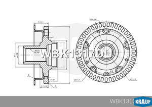 Изображение 8, WBK1317DU Ступица AUDI A3 (97-) колеса переднего KRAUF