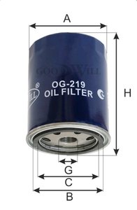 Изображение 3, OG219 Фильтр масляный FORD VW GOODWILL