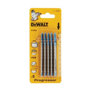 Изображение 1, DT2058-QZ Пилка для лобзика набор 5шт. металл 74мм DEWALT