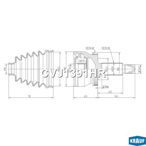 Изображение 3, CVJ1391HR ШРУС наружный HYUNDAI Sonata (16-) KRAUF
