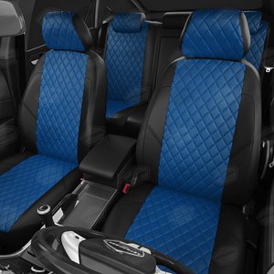 Изображение 2, DW05-0202-EC05-R-blu Авточехлы DAEWOO Nexia (08-) экокожа черно-синие ромб комплект AVTOLIDER