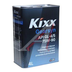 Изображение 1, L296344TR1 Масло трансмиссионное KIXX Gearsyn GL-4/5 75W90 п/синт.4л