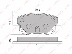 Изображение 2, BD3003 Колодки тормозные FORD Transit (06-) задние (4шт.) LYNX