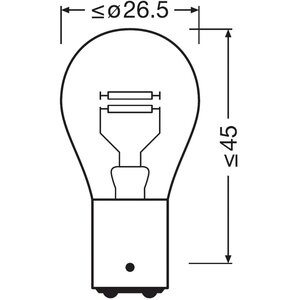 Изображение 7, 7537CLC Лампа 24V P21/5W BAY15d OSRAM