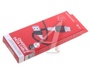 Изображение 2, BX84 Black Кабель micro USB 2.4A 1м черный BOROFONE