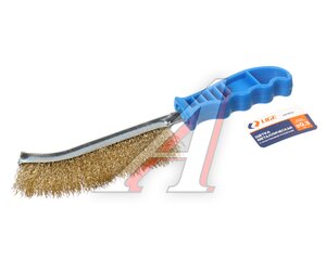 Изображение 1, LG-5712 Щетка металлическая медная проволока 0.3мм с пластиковой рукояткой LIGE