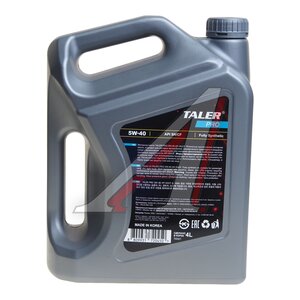 Изображение 4, 700421 Масло моторное PRO SN/CF 5W40 синт.4л TALER