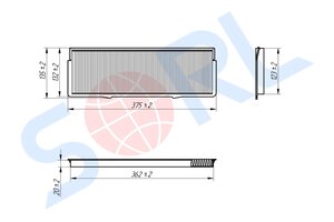 Изображение 5, RL1109AB41 Фильтр воздушный салона SCANIA P, R series SORL