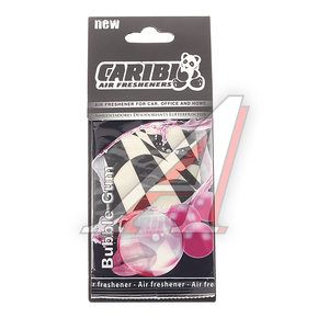Изображение 1, 91572 Ароматизатор подвесной пластина (bubble gum) Formula-1 CARIBI