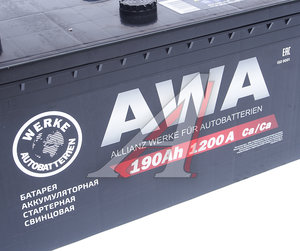 Изображение 2, 6СТ190(3) Аккумулятор AWA 190А/ч обратная полярность
