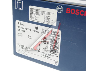 Изображение 3, 0986494778 Колодки тормозные NISSAN Patrol (Y62) (10-) задние (4шт.) BOSCH