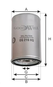 Изображение 2, OG216HQ Фильтр масляный CHRYSLER Voyager (92-08) JEEP Cherokee (88-07) GOODWILL