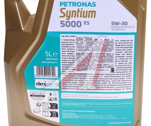 Изображение 4, 70956M12EU Масло моторное PETRONAS 5000 XS 5W30 синт.5л SYNTIUM