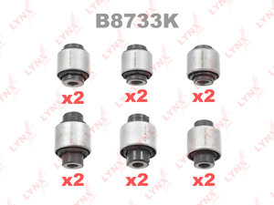 Изображение 1, B8733K Сайлентблок AUDI A3 (04-13) тяги задней поперечной (комплект) LYNX