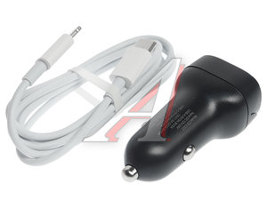 Изображение 2, ES-CC2C black Устройство зарядное в прикуриватель 1USB 12V кабель iPhone (5-) EARLDOM
