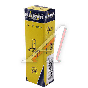 Изображение 1, 170543000 Лампа 12V 2W BX8.4d светло зеленый патрон Plastic Base NARVA