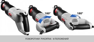 Изображение 4, ЗПС-1100 Э Пила сабельная 1100Вт 800-2700об/мин. дерево-230мм ЗУБР