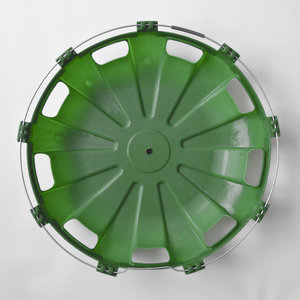 Изображение 2, МК-ПЛ-Р17 Колпак колеса R-22.5 переднего пластик (зеленый) Турбо ТТ