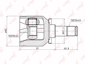 Изображение 2, CI4601 ШРУС внутренний ВАЗ-2108-2110 LYNX