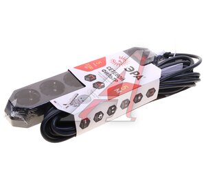 Изображение 1, USF-5es-5m-B Фильтр сетевой 5м 10А 2200Вт 5 гнезд с заземлением черный ЭРА