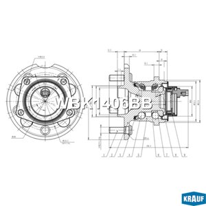 Изображение 7, WBK1406BB Ступица TOYOTA Camry (17-) колеса переднего KRAUF