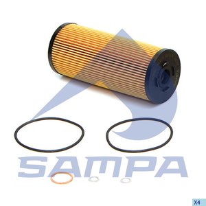 Изображение 1, 202.397-01 Фильтр масляный MERCEDES LK, LN2, MK MAN F2000 (1шт.) SAMPA