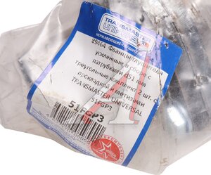 Изображение 3, 51FGP3 Фланец трубы глушителя d=51мм (прокладка, комплект крепежа, патрубки) треугольный TRANSMASTER