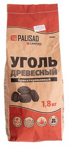 Изображение 2, 69489 Уголь древесный брикетированный 1.8кг PALISAD