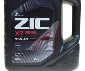 Изображение 2, 172607 Масло дизельное X7 DIESEL CI-4/SL/ E7 10W40 синт.6л ZIC