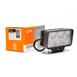 Изображение 1, AE18RT-6LED-PC Фара рабочего света прямоугольная 110х81х52 18Вт 6 светодиодов рассеянный свет AVTOELECTRICA