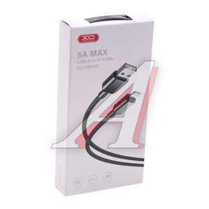 Изображение 2, NB249 black Кабель iPhone (5-) 1м черный XO