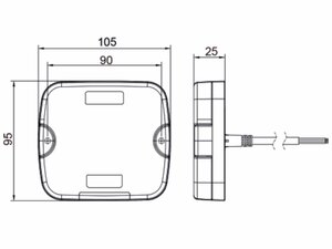 Изображение 4, 370-17-039 Фонарь задний универсальный светодиодный 12/24V c указателем поворота левый MEGAPOWER