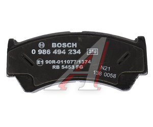 Изображение 3, 0986494234 Колодки тормозные SUZUKI Baleno передние (4шт.) BOSCH
