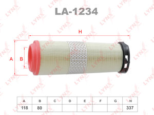 Изображение 1, LA1234 Фильтр воздушный MERCEDES C (W203) (2.0/2.2CDI) LYNX